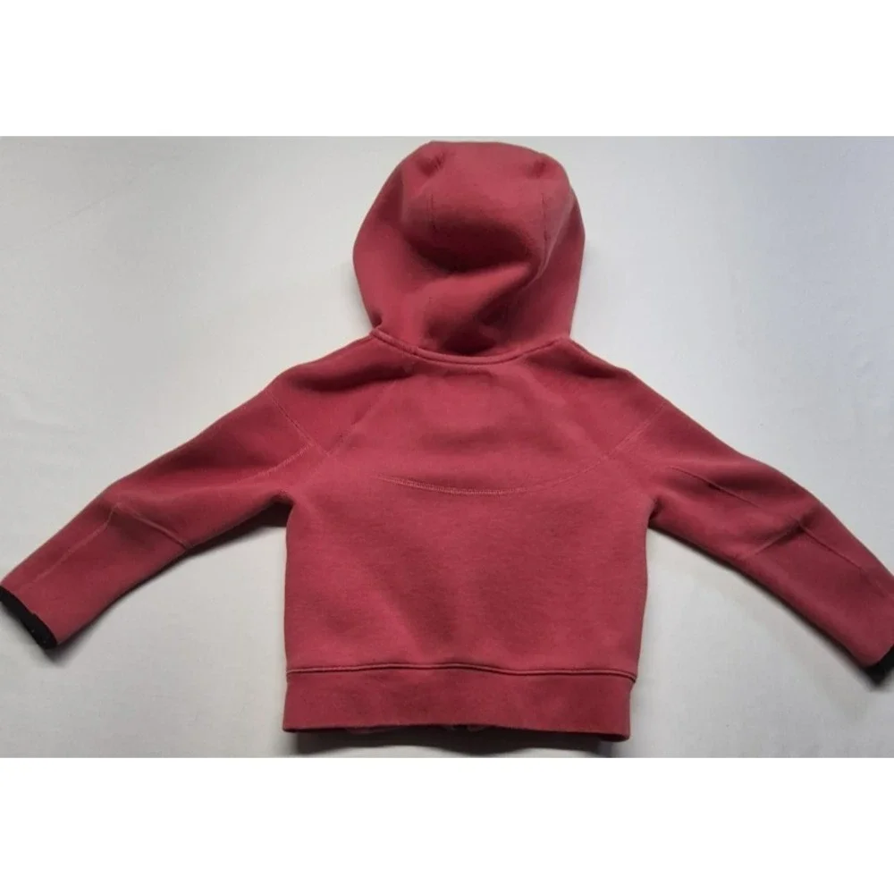 Nike Fleece full zip Hooded Jacket Light University red Kids size XS zip pockets